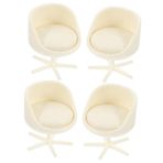 BESTonZON 12 minyatür plastik sandalye modeli ev dekorasyon home decor mini oyuncak minyatür dışkı döner Oyuncak bebek evi Minyatür Oyuncak bebek evi aksesuarları karın kası beyaz