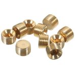 BESTonZON 1/4 Npt Boru Pirinç Bağlantı Parçaları Sprinkler Kapağı Uç Kapakları Hortum Musluk Bağlantısı 10'lu Set Sprinkler Sistemi için