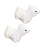 BESTonZON 2 Adet alpaka kolye hayvanlar anahtarlık kolye bulanık alpaka anahtarlık çanta asılı dekorlar peluş çanta asılı süsler peluş oyuncak Cazibe oyuncak bebek Aksesuarlar süslemeler