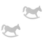 BESTonZON 2 Adet At Heykelcik D Hayvan Oyuncak Sallanan At Modeli Çocuk Oyuncakları Simülasyon Sallanan At Modeli Bebek Tots Çift Oyuncaklar Küçük Beyaz At Ahşap Düğün Severler