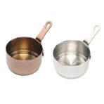 BESTonZON 2 Adet Paslanmaz çelik sos tavası tencereler seramik fırın kabı ben söğütüm fırın tepsileri teppanyaki tenceresi paslanmaz çelik tencere 10cm kremacı Peynir
