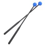 BESTonZON 2 Baget Vurmalı Tokmak Davul Perküsyon Çubukları Müzik Aleti Çubukları Marimba Pedalları Dil Davul Tokmakları Faydalı Tokmaklar Sağlam Ksilofon Çekici Ses Kasesi Blue Silgi
