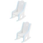 BESTonZON 2 Çocuk Sallanan Sandalye Salıncaklı Koltuk Sallanan Sandalyeler Çocuk Odası Mobilyaları Çocuk Bebek Evi Süslüyor Bebek Evi Diy Sandalye Ahşap Küçük Sandalye