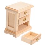 BESTonZON 2 komodin modeli çekmece komidin retro çocuk oyuncağı ahşap bebek evi gecelik küçük süsü mini dekorasyonu nostaljik oyuncak odası el sanatları kabine mobilya Odun