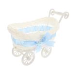 BESTonZON 2 Parti Dokuma Sepetler Alışveriş Günü Market Arabası Mini Tekerlekli Araba Oyuncak Arabası Nikah Şekeri Sahipleri Gömlekler Arabası Şeker Sepeti Küçük Araba Meyve Pp Sky-blue