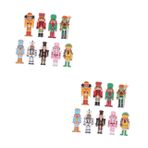 BESTonZON 2 Takım Asker Yaması Giysiler Için Kumaş Yamalar Noel Aplike Giyim Için Yamalar Noel Demir Işlemeli Giyim Çıkartması Fındıkkıran Demir Noel Yama Polyester Iplik 9 Adet * 2