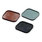 BESTonZON 3 kare tepsi simüle dekorları Dollhouse servis tabakları mini ev servis tabağı çocuk oyuncak çocuk japon tarzı tepsi modelleri sahne dekorları reçine
