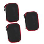 BESTonZON 3 Parça hdd kutusu harddisk kutusu hard disk kutusu kulaklık kılıfı USB kablo düzenleyici fermuarlı sabit disk kasası veri kablosu saklama kutusu seramik kamera çantası