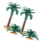BESTonZON 4 Adet Plastik Palmiye Ağacı Modelleri Manzara Modeli Ağaçlar Hindistan Cevizi Hurma Modeli Model Tren Için Demiryolu Mimarisi Diorama DIY Manzara Manzara Ayrıca Kek Toppers