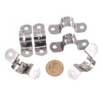 BESTonZON 5 Adet 304 Boru Destekleri Atlı Kart Braketi Balıkçılık Ipliği U Şekli Asılı Fiyat Etiketleri Boru Kayışı Kelepçesi Parantez Yusufçuk Kabine Çeker Klozet Yükseltici Paslanmaz Çelik