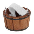 BESTonZON Bebek Evi Minyatür Mobilya Seti Ahşap Banyo Aksesuarları Küvet 1/12 Ölçekli Oyuncaklar için