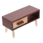 BESTonZON bebek evi mobilyaları bebek evi ahşap masa oyuncak ev oturma odası mobilyaları mini televizyon dekorasyonu mini oyuncak ev mobilyaları bebek evi masa ve sandalyeler Odun Brown