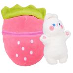 BESTonZON meyve yastığı yastık peluş oyuncak yastığı oyuncak tavşan Oyuncak fotoğraf aksesuarı sarılma yastığı hayvan bebek süsleme dekoratif kırlent peluş domuz bebek kanepe bebek