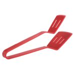 BESTonZON Silikon Mutfak Klipsleri Et Döndürücü Ekmek Klibi Paslanmaz Çelik Pişirme Maşası Spatula Palet Maşası Oluklu Maşa Gıda Oluklu Turner Çift Çok Amaçlı Paslanmaz Çelik Kazıyıcı