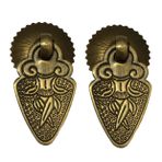 BESTonZON Siyah 2 Adet japon balığı kolu şifonyer kolları bronz dolap kulpu mücevher kutusu kolları tahta sandık kolları Akvaryum balığı üstesinden gelmek büfe düğme