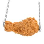 BESTonZON Taklit Tavuk Bacağı Kolye Gıda Dekorasyon Barbekü Kolye Kızarmış Gıda Kolye Dekorasyon Zinciri Simülasyon Gıda Kolye Kolye Kızarmış Tavuk Süslemeleri Gıda Modelleri