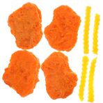 BESTonZON Yüksek Simülasyonlu Tavuk Nuggets Ve Patates Kızartması Modelleri 8 Adet Mutfak Sergisi Ve Fotoğrafçılığı İçin Yapay Gıda