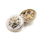 Bestowal 10 Parça Elbise Düğmeleri - Moda Dikiş Düğmesi Yuvarlak Şekilli Metal Düğme Seti Erkek Kadın Blazer Ceket, Mont, Üniforma, Gömlek, Takım Elbise ve Ceket (Beyaz, 15 mm)