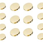 Bestowal 14 Adet Metal Düz Düğme, 8 Adet × 15 mm ve 6 Adet × 20 mm Kadın Takım Yünlü Ceket Düğme Erkek Ceket Düğmeli Gömlek Takım Elbise Pantolon Düğmesi (Altın)