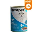 Bestpet 24x400 gr Ton Balıklı ve Hamsili Gravy Yetişkin Konserve Kedi Maması