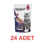 Bestpet 24x85 gr Jelly Pouch Kuzu Etli Yetiskin Kedi Konservesi