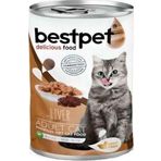 Bestpet 400 gr Parça Etli ve Ciğerli Yetişkin Konserve Kedi Maması