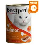 Bestpet 6x400 gr Sterilised Somonlu Kısırlaştırılmış Konserve Kedi Maması