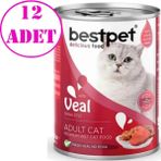 Bestpet Dana Etli 12x400 gr Yetişkin Kedi Konservesi