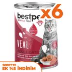 Bestpet Gravy Parça Dana Etli 6x400 gr Kedi Konservesi