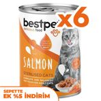 Bestpet Gravy Sterilised 6x400 gr Parça Somonlu Kısırlaştırılmış Kedi Konservesi