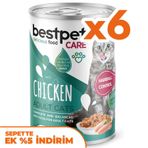 Bestpet Tavuk Parça Etli ve Soslu Yetişkin 6x400 gr Kedi Konservesi