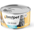Bestpet Yetişkin Gurme Kediler Için, Tahılsız, Jöle Içinde Ton Balığı Parça Etli Yaş Mama, 85 gr x 2