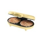 bestron Çift Kalp Waffle Makinesi, 700W, Yapışmaz Kaplama, Sarı Renk, Mükemmel Waffle Keyfi