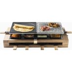 Bestron Xl Raclette Grill 8 Kişilik Doğal Taşlı 1500 W - Siyah - Ahşap