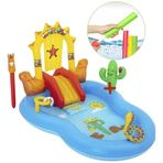 Bestway 53118 Wild West Kaydıraklı Fıskiyeli Aksesuarlı AquaPark Şişme Eğlence Havuzu