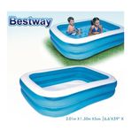 Bestway 54005 201x150x51 cm Büyük Pompalı Şişme Aile Havuzu