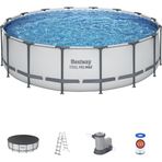 Bestway® 5612Z Steel Pro Max™ Prefabrik Yer Üstü Çember Havuz Seti 4,88 M X 1,22 M