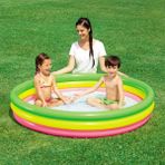 Bestway 62008 Pompasıyla, Bestway 51103, 3 Boğum Renkli, Şişme Zemin Çocuk HAVUZU,152X30CM