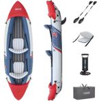 Bestway 65077 Lite-Rapid X2 2 Kişilik Şişme Kano Açık Gri-Koyu Gri 321X88CM Konforlu Yapı