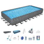 Bestway® APX 365™ 561KJ Dikdörtgen Prefabrik Havuz Seti 9,56 m x 4,88 m x 1,32 m BW585