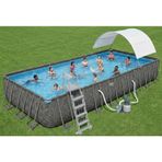 Bestway Apx 365 561Kj Gölgelikli Dikdörtgen Prefabrik Havuz 956 Cm X 488 Cm X 132 Cm Bw601