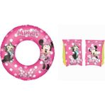 Bestway CO-91038-40 Lisanslı Minnie Mouse Havuz Deniz Simit Kolluk Seti 2’li Set - 0 - 12 Ay - Açık Pembe