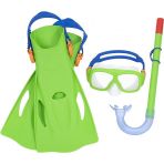 Bestway Deniz Gozluklu Snorkel Ve Palet 3 U 1 Arada Dalis Seti Yesıl 7 Yas Ve Uzeri
