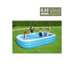 Bestway Jumbo Boy Deluxe Dikdörtgen Şişme Aile Havuzu Mavi 305x183x56 cm