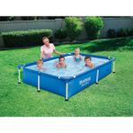 Bestway Prefabrik Havuz 221x150x43 cm Mavi Korozyona Dayanıklı Metal Çerçeve ile 56401