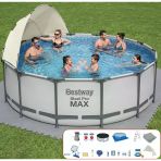 Bestway Yuvarlak Gölgelikli Prefabrik Full Havuz Seti 366X122cm 56420 Bw562