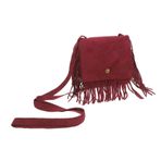 BESTYASH 1 Adet çocuklar çanta Omuz kadınlar için çanta Saçak Günlük Bez Çanta küçük tuval crossbody cüzdan Çocuklar için Çanta bozuk para çapraz askılı çanta Kızlar İçin Çanta süet kırmızı