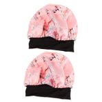 BESTYASH 2 Adet kaput uyku kap saten türban saten uyku tulumu bayan bandana uyku kap şapka kadın perma şapka kadın güzelliği kadın için uyumak kozmetik gece içkisi kapüşon Özlemek pembe
