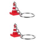 BESTYASH 2 Mini Trafik Polisi Koni Anahtarlık Sahipler Yaratıcı Anahtarlık çanta süsü dekorasyon erkekler için sırt çantaları erkekler için kart cüzdanı Sevimli anahtarlıklar alaşım