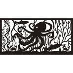Beta Moda Hub Ahtapot Ve Balıklar Oto Sticker 30 X 15 Cm